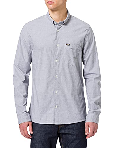 Lee Męska koszula Slim Button Down, szary, S