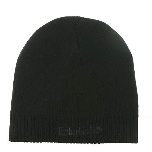 Timberland Knit Logo Beanie Czapka męska, CZARNY, Talla única