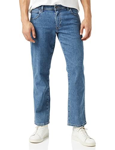 Wrangler Regular Fit Camel Spodnie męskie, Niebieski (Stonewash), 34W / 34L