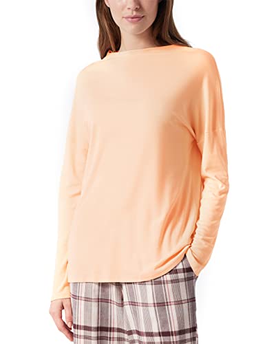 Schiesser Damska Koszulka z Długim Rękawem, Górna Część Piżamowa, Czarna, 36