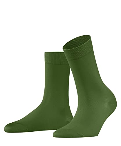 FALKE Kobiety Skarpety Cotton Touch W SO Bawełna jednokolorowe 1 Para, Zielony (Grass 7427), 35-38