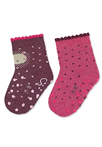 Sterntaler Dziecięce skarpetki do raczkowania ABS, dwupak, owca, pończochy dziecięce, różowe, 20, Rosa, 20 EU
