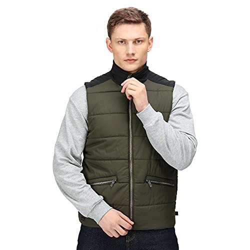 Regatta Męska kurtka do ciała Halloran, Ciemny khaki/czarny, 3XL