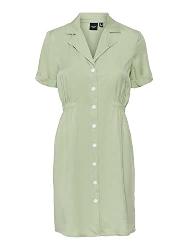Vero Moda Damska krótka sukienka Vmharper Ss, Reseda Zielony, M