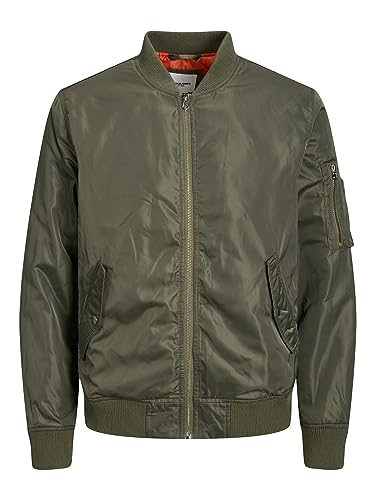JACK & JONES Męska kurtka bomberka JJEOCEAN Bomber SN, Dusty Olive, L, Dusty Olive