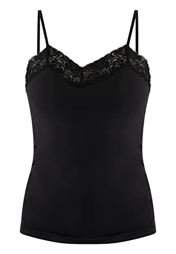 Abrel Damski top z koronką bez rękawów 81232232, czarny, L, czarny, L