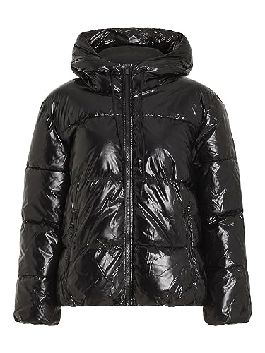 Vila Damska kurtka pikowana Vibuda L/S z kapturem, czarny, 38