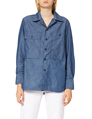 G-STAR RAW Damska koszulka Boyfriend, Niebieski (Rinsed C432-082), L