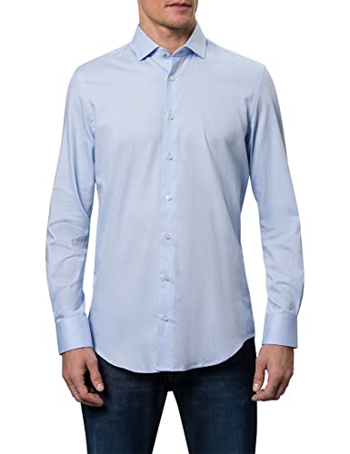 Pierre Cardin Męska koszula męska z długim rękawem, niebieski, 39