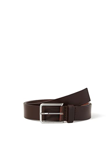 Calvin Klein Pasek Męski Warmth Oiled Grain 3.5 cm Skórzany pasek, Dark Brown, 135