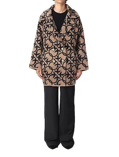 Pinko Byk Płaszcz Drobny Futerał T Kobiety, CZ3_CAMMELLO/NERO, S