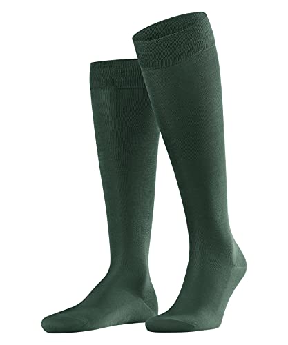 FALKE Mężczyźni Podkolanówki Tiago M KH Organiczna Bawełna długie jednokolorowe 1 Para, Zielony (Hunter Green 7441), 43-44