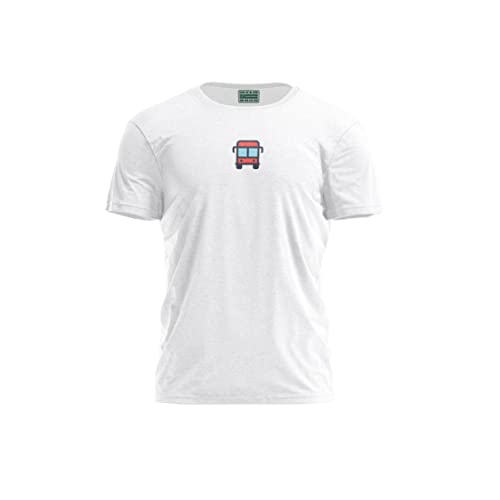 Bona Basics, Męski T-shirt z cyfrowym nadrukiem,% 100 bawełna, biały, na co dzień, męskie topy, rozmiar: M, biały, M