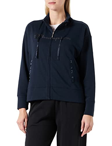 Champion Damska bluza Legacy Easywear 2.0 Powerblend metaliczne logo na zamek błyskawiczny, granatowa, M
