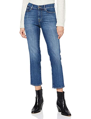 7 For All Mankind Dżinsy damskie The Straight Crop, Jasnoniebieski, 26W