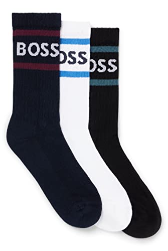 BOSS 3p Rib Stripe Cc normalne skarpety męskie, Open Miscellaneous964, 39-42