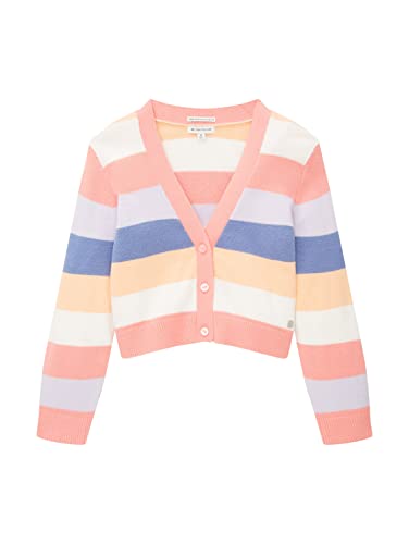 TOM TAILOR Dziewczęta kardigan kardigan 1035186, 31446 - Bold Multicolor Stripe, 104-110