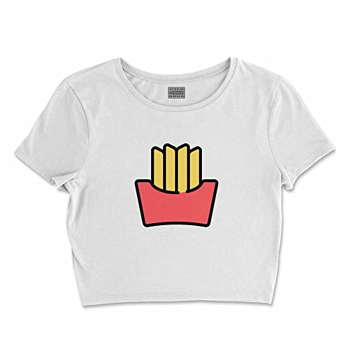 Bona Basics, Damski T-shirt basic, z nadrukiem cyfrowym, 100 bawełny, biały, swobodny, damski top, rozmiar: S, biały, S