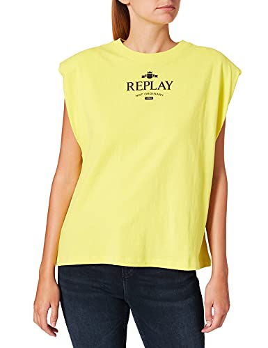 Replay T-shirt damski, 750 Lemon Yellow, L