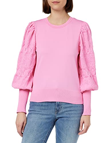 ONLY damski sweter z dzianiny, szczegóły na rękawach, Fuksja Ró?owy, M