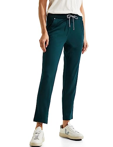 Cecil Damskie spodnie dresowe z dżerseju, Deep Lake Green, M x 28L