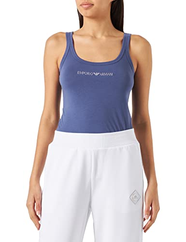 Emporio Armani Damska kamizelka bawełniana Basic Cotton Tank Fashion Vest, Denim, S
