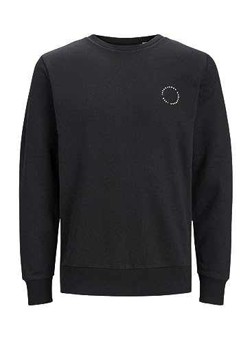 Bestseller A/S Sweter męski Jjthiba Sweat Crew Neck, Black/Print:neon, XXL