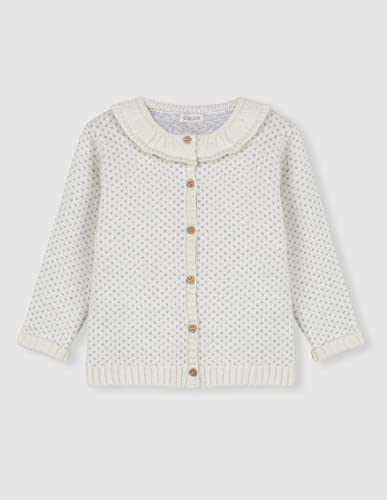 Gocco Dziewczęcy Chaqueta Con Puntos Grises sweter kardigan, Crudo, 6 lat