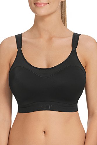 Berlei Damski biustonosz sportowy Ultimate Performance Crop Top z fiszbinami, czarny (czarny), 85C