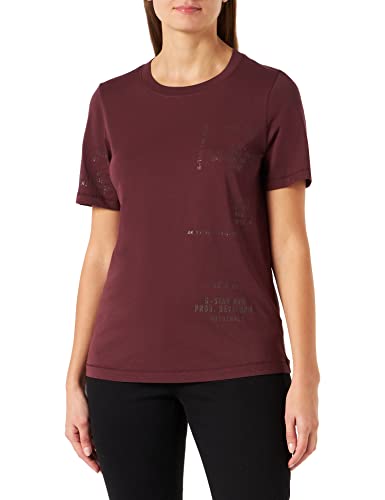 G-STAR RAW Topy damskie typu Face Graphic Top, Fioletowy (Vineyard Wine D22337-4107-d303), S