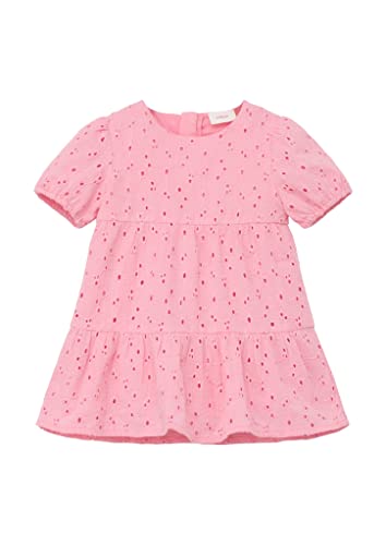 s.Oliver Kleid Mit Lochstickerei Sukienka z haftem angielskiej dziewczyny, Różowy, 92