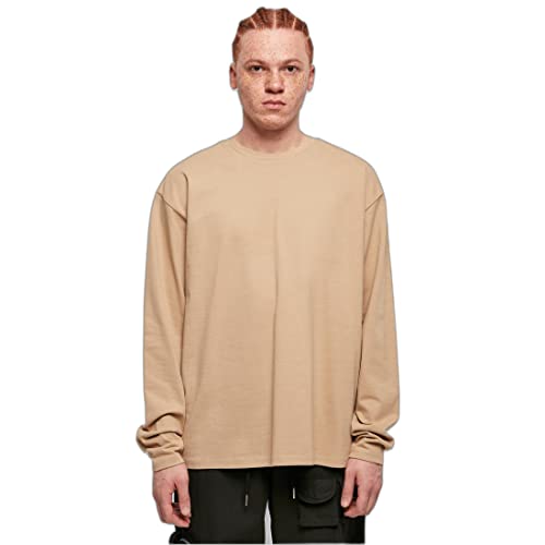 Urban Classics Męska koszulka z długim rękawem, bardzo ciężka, oversize, z długim rękawem, z wyciętymi ramionami, dostępna w 2 różnych kolorach, rozmiar S do XXL, Union Beige, XL