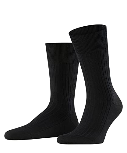FALKE Mężczyźni Skarpety Bristol Pure M SO Wełna Merynosa jednokolorowe 1 Para, Czarny (Black 3000), 43-44