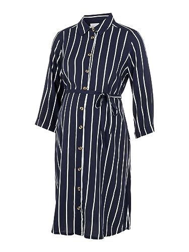 MAMALICIOUS Mama Licious damska sukienka do karmienia MLSINEM w paski, Navy Blazer 2, S