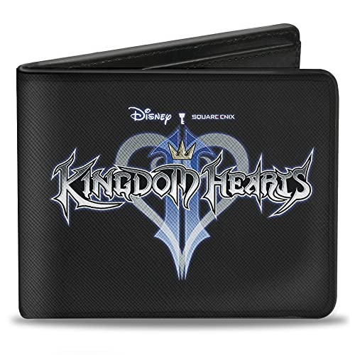 Buckle-Down Męski portfel z logo Kingdom Hearts II czarny/srebrny/niebieski składany portfel, wielokolorowy, domyślny rozmiar