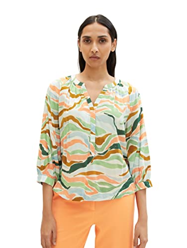 TOM TAILOR Damski Bluzka 1035880, 31122 - Colorful Wavy Design, 42