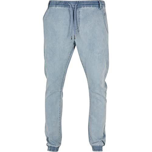Urban Classics dzianinowe spodnie jeansowe, spodnie męskie, Lighter Washed,