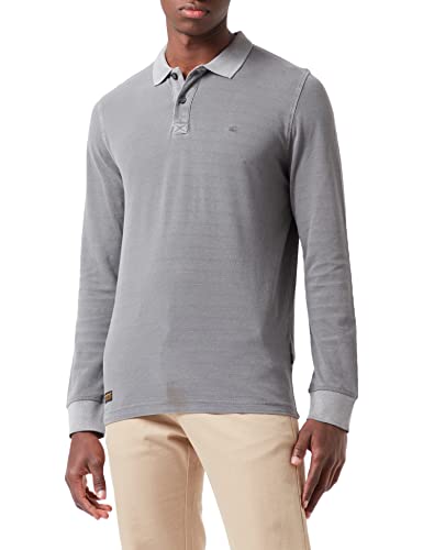 Camel Active Męska Koszulka Polo, Szary Stone Grey, S