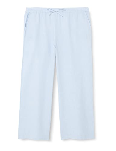 Seidensticker Damskie spodnie lniane Regular Fit Pants, jasnoniebieski, 46