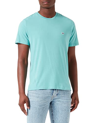 Lee Męski t-shirt z naszywką z logo, Dusty Jade, rozmiar 4XL, Dusty Jade, 4XL