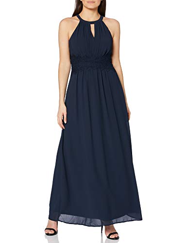 Vila Kobiety Vimilina Maxi Dress - Noos Sukienka, Niebieska (Total Eclipse), 34