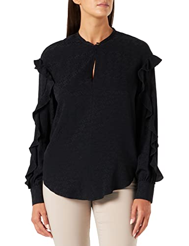 PINKO Bluzka damska Belinda Blusa Crepe De Chine J, Z99_czarna limuzyna, 42