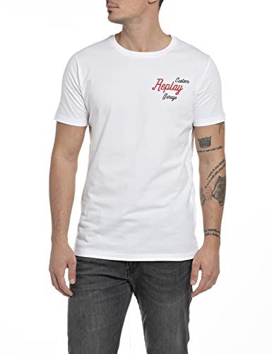 Replay Męski t-shirt M6568B.000.2660, 1 biały, XS