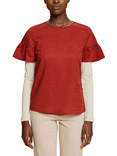 edc by ESPRIT Damska bluzka 043CC1F311, 805/TERRACOTTA, XS, 805/terakota., XS