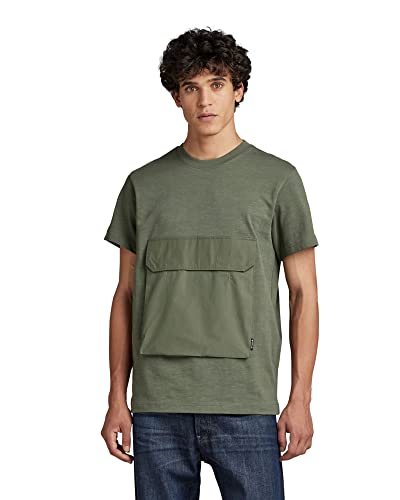 G-STAR RAW Koszulka męska Utility Pocket Tape, Zielony (Lt Hunter D22149-b248-8165), M