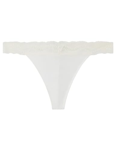 Women'secret Stringi bawełniane i koronki Kość słoniowa, kość słoni, L