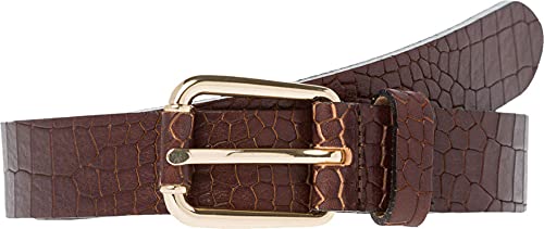 BRAX Damski pasek z wytłoczonym paskiem DOB, Dark Brown, 85