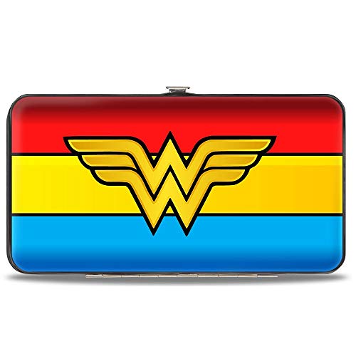 Buckle-Down Portfel zawias - Wonder Woman Logo/Paski Czerwony/Żółty/Niebieski