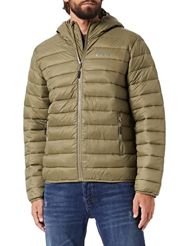 FILA Męska kurtka z kapturem, lekka kurtka, Burnt Olive, L