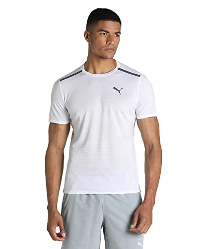PUMA Koszulka męska Train Jacquard Ss, biała, L, biały, L
